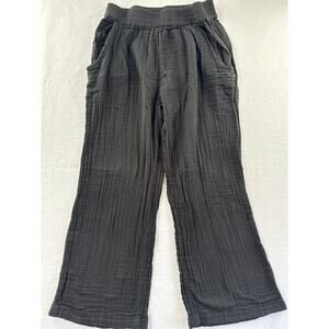 Women’s Rip Curl Ribbed Flare Pants – Black – Size S